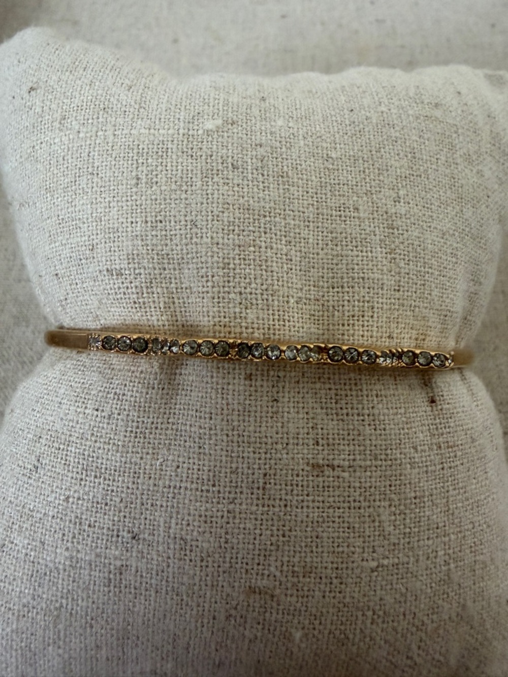 Stella & Dot Gold-Tone Pave Crystal Bangle Bracelet